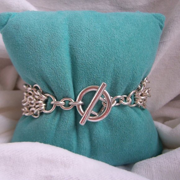 Tiffany & Co. Sterling Silver Multi Chain/Heart Bracelet - Picture 3 of 6
